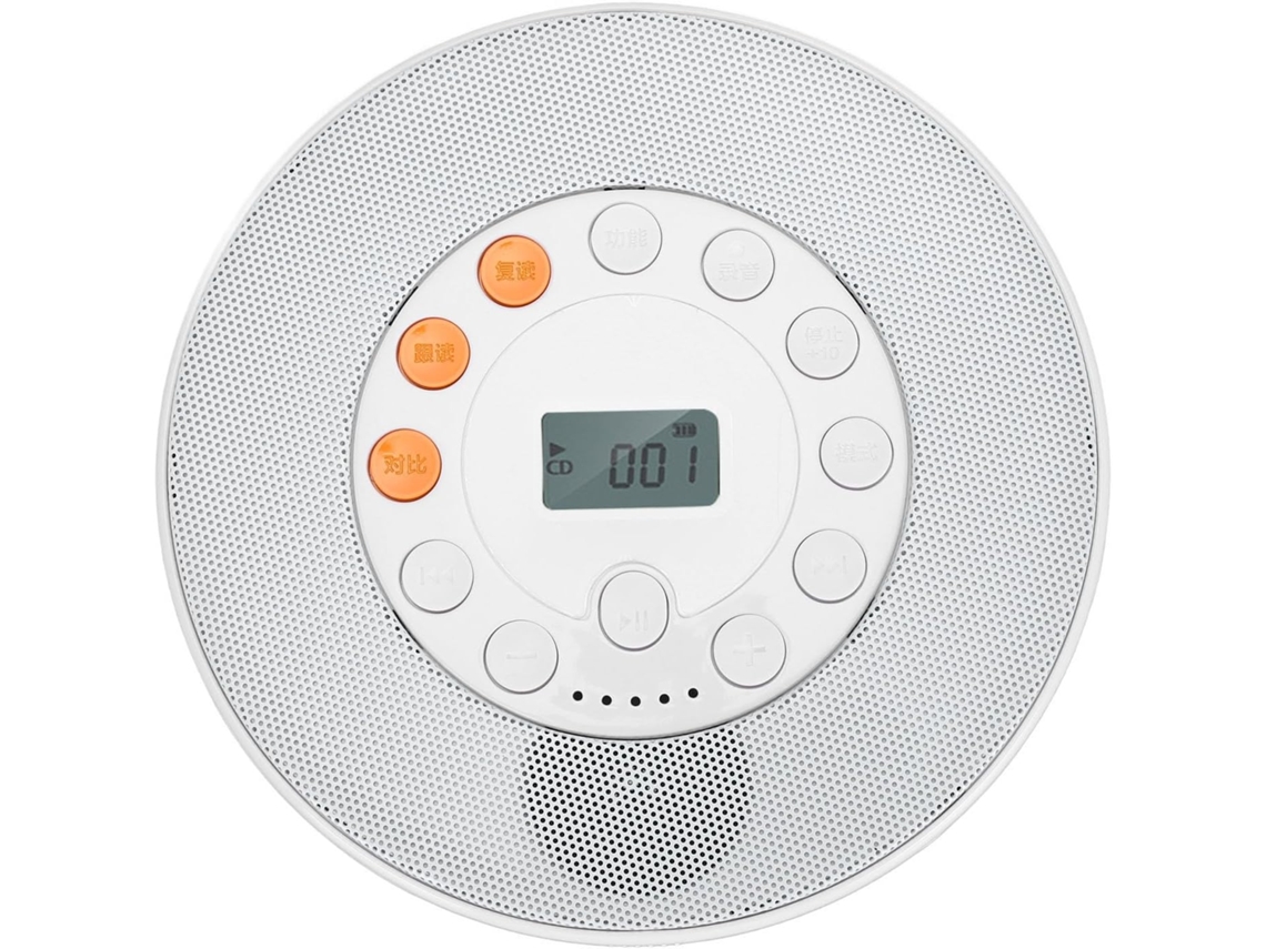 Leitor Cd Portátil Vikye Com Bluetooth, Recarregável Via Usb, Com Alto-falantes, Função Anti-pulos E Entrada