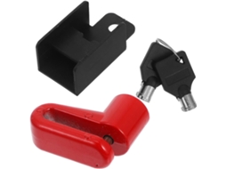 Cadeado De Disco De Freio Em Aço Resistente, Vermelho, Para Motocicletas E Bicicletas.