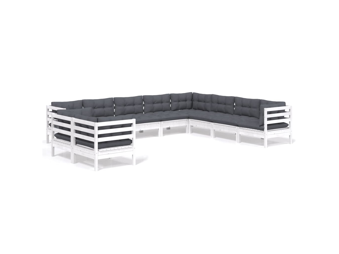 Garden Lounge Set, Garden Lounge Sets Vidaxl Branco Madeira De Pinho (n/a)