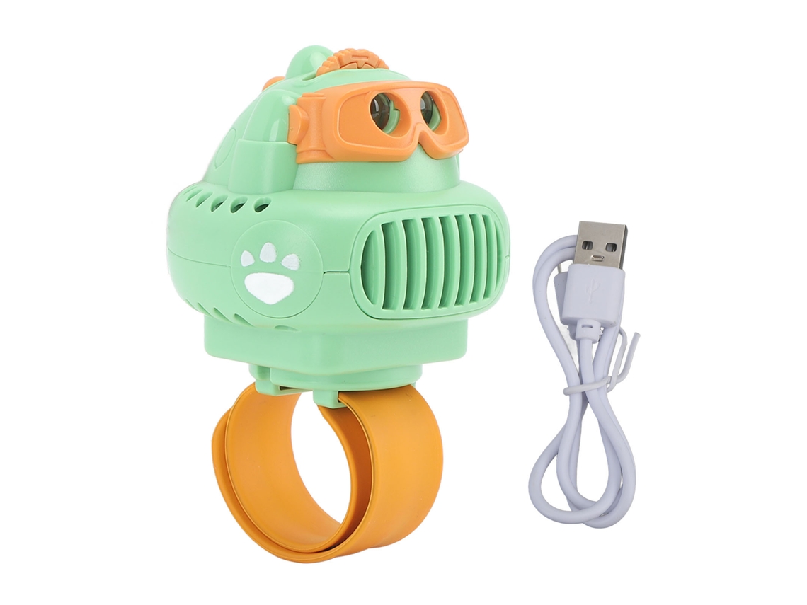 Ventilador de pulso portátil, com projeção de dinossauro, 3 velocidades, USB, recarregável S/MARCA