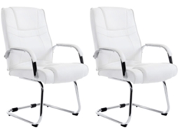 Conjunto de 2 cadeiras Attila branco CLP