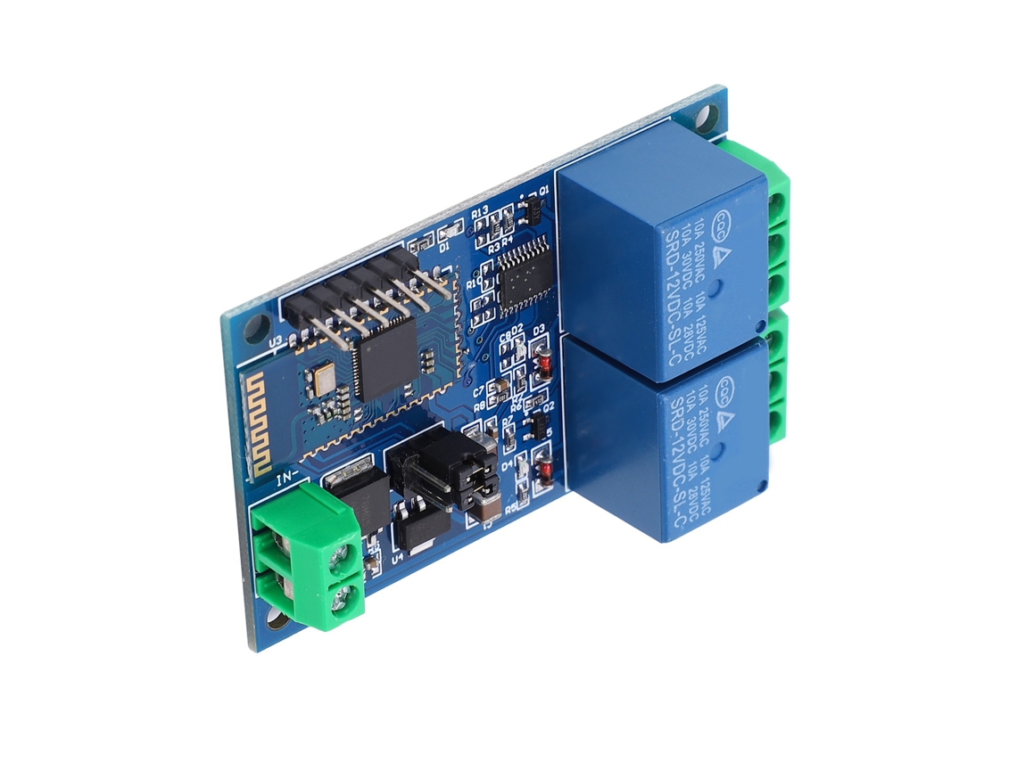 Laxiscreed Módulo Relé Dual Bluetooth Para Controle Remoto E App, Compatível Com Dc12v