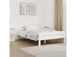 Vidaxl Cabeceira De Parede 127,5x3x60 Cm Pinho Maciço Branco