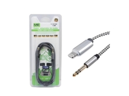 Cabo Adaptador Áudio Lightning Para 3.5mm, 1.5m, Trançado - Preto/branco
