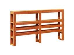 Cabeceira com Prateleiras Pinho Maciço Castanho Mel MAISON EXCLUSIVE 135 cm