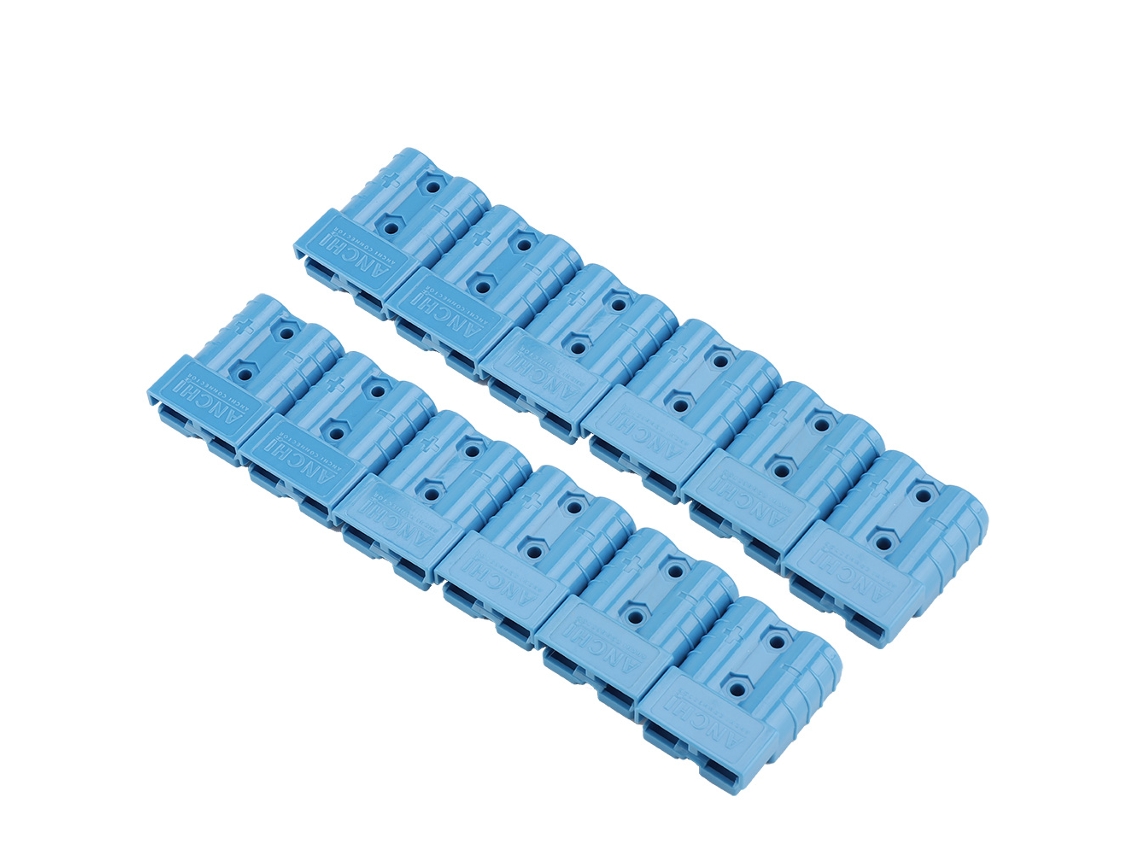 Conector De Carregamento De 2 Polos 50a Para Painéis Solares, 12 Peças, Azul