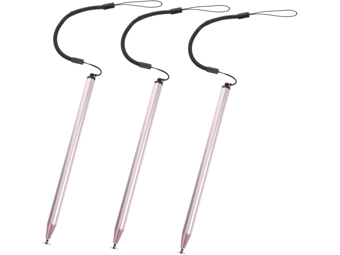 Conjunto De 3 Canetas Stylus Com Ponta De Agulha Recarregáveis, Capacitivas, Digitais, Para Celular E Tablet, Canetas Portáteis Gokoco