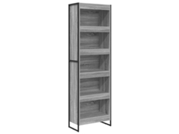 Estante para livros, 2 peças, Cinza Sonoma, 80x30x155 cm, EXCLUSIVO DA MAISON
