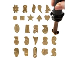 Kit De Carimbos A Quente Para Ferramentas - Letras, Números E Símbolos Em Cobre Para Madeira.