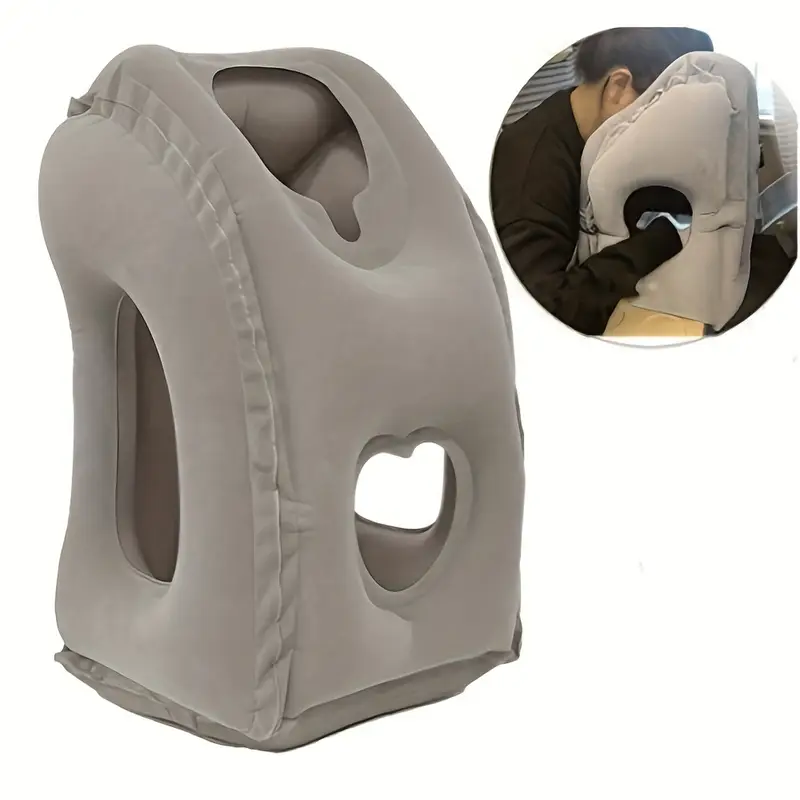 Travesseiro Inflável De Viagem, Ideal Para Avião, Com Válvula, Acessório Viagem Suporte Pescoço E Cabeça, Perfeito Voos Longos. Aquaforge