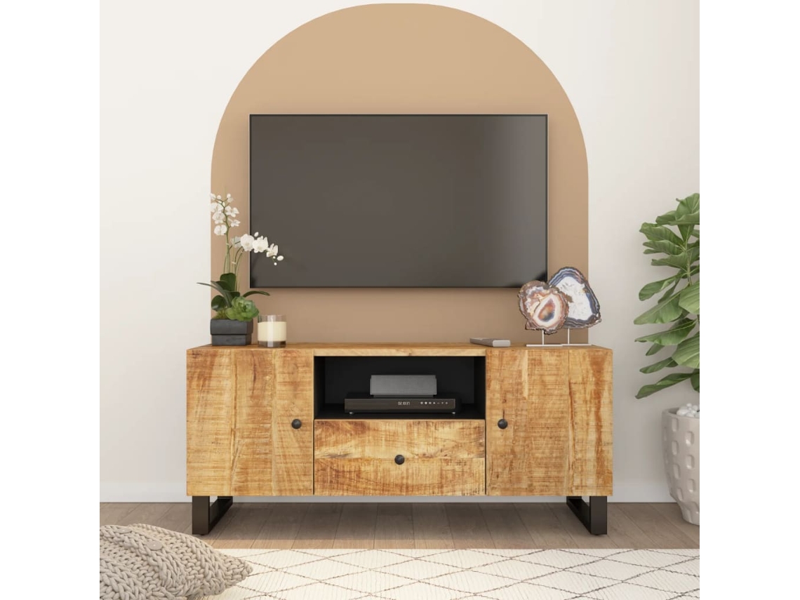 Vidaxl Móvel de Tv 105x33,5x46 Cm Mangueira Maciça/derivados Madeira