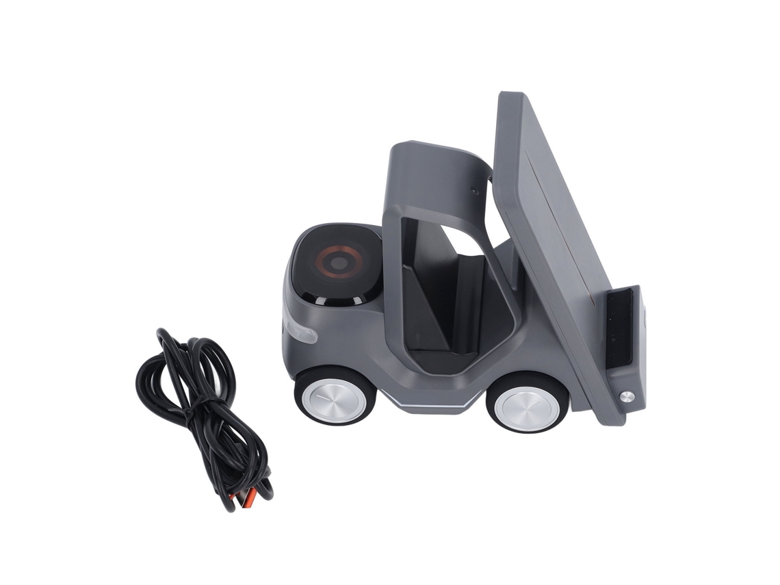Suporte de Carregamento Sem Fio 5 em 1 Forma de Empilhadeira Portátil para Ios Celular Relógio Fone de Ouvido Cinza