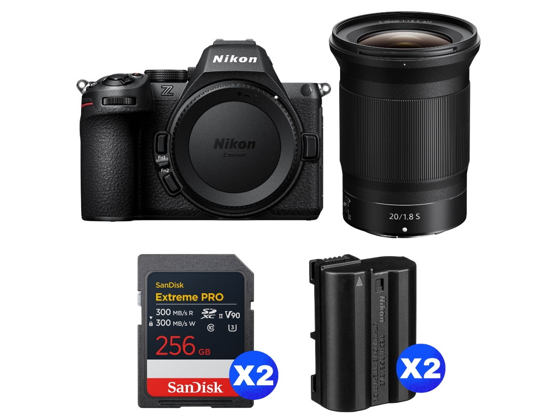 Z5 Ii + 20mm F/1.8 S + 2 Sandisk 256gb Extreme Pro Uhs ii Sdxc + 2 Nikon En el15c + Ebook “20 Dicas para Fotos Que Impressionam” NIKON