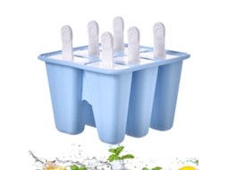 Molde para Picolé Moldes para Picolé de Silicone Sem Bpa Molde para Picolé Reutilizável de Fácil Liberação para Picolé Make Azul