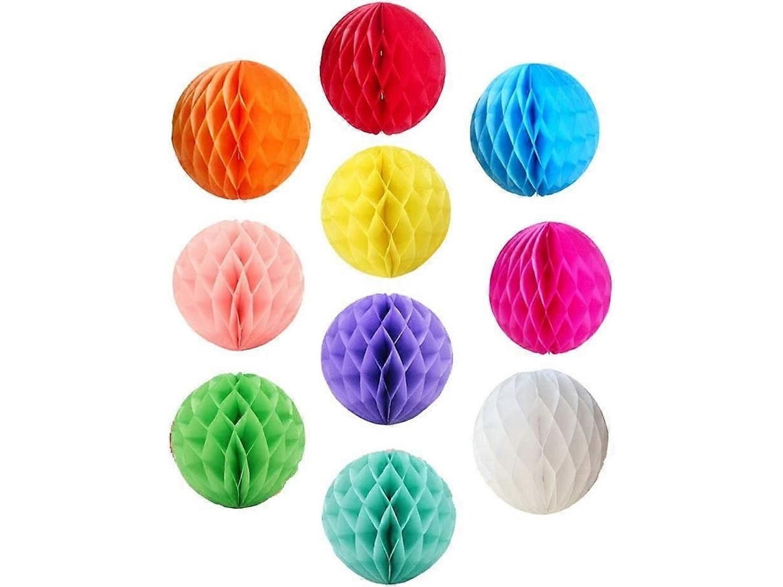 Decoração De Pompom De Papel Honeycomb De 6 Polegadas, Bola De Flor Suspensa De Papel Tissue Para Artesanato Diy