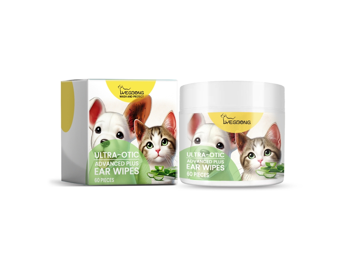 Toalhas de Limpeza de Ouvido LAXISCREED para Gatos e Cães, Removem Sujeira e Aliviam Desconforto