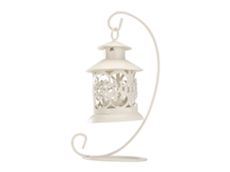 Laxiscreed Castiçal De Metal Branco Com Design Marroquino Para Decoração Elegante