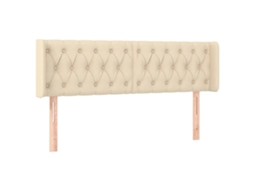 Cabeceira de Cama com Abas Tecido Creme MAISON EXCLUSIVE (147x16x78 cm)