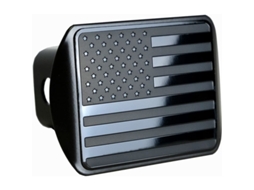 Capinha de Engate de Reboque em Metal com Bandeira Americana 3d para Engate de 2 Polegadas Preta