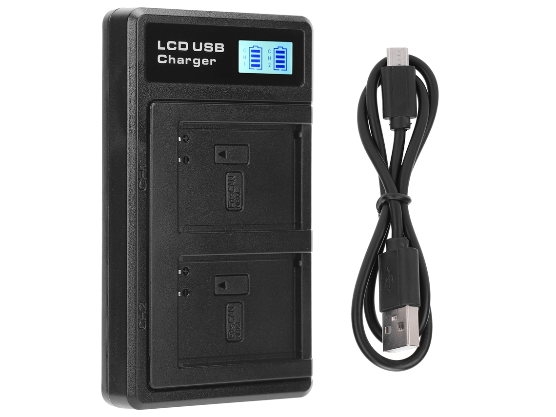 Cargador De Batería Portátil Para Cámara Nb‑10l Cargador Dual Con Pantalla Lcd De Visualización