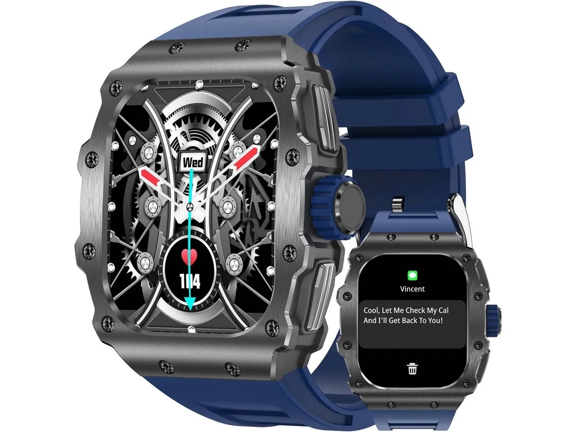 Lurelia Relógio Inteligente Ak65 Masculino Com Chamadas Bluetooth E Ecrã Amoled