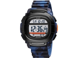 Lurelia Pulseira Para Relógio, Visor Digital, Led, Cronómetro, Alarme, Data/calendário, 12/24h, Luminoso, Duplo Fuso/mostrador, Silicone, Resina, Azul