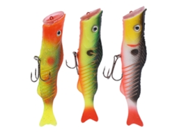 Isca de Pesca Popper Flutuante com 3 Anzóis Triplos