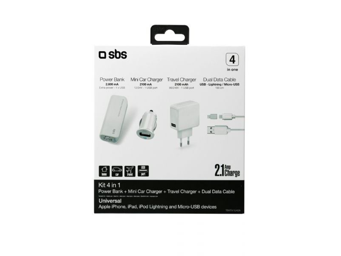Powerbank SBS Kit Auto Branco