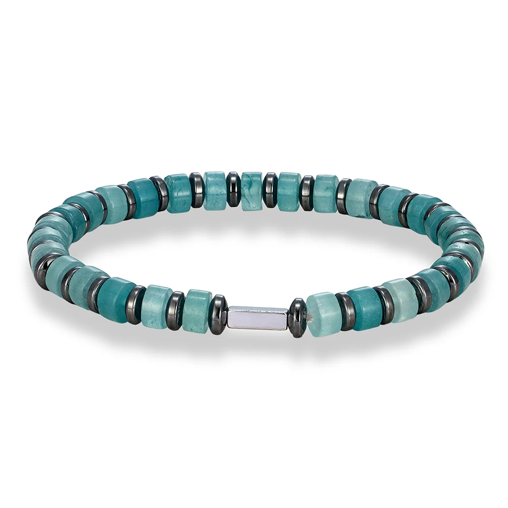 Pulseira De Cristal Azul Olho De Tigre (23 Cm), Pulseira Cilíndrica De Pedra Natural Com Propriedades Curativas.