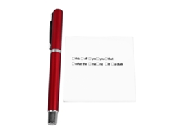 Conjunto Caneta e Notas Adesivas Office Vermelho