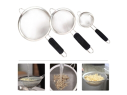 Peças De Filtro De Farinha Com Alça Preta, Peneira De Aço Inoxidável Para Cozinha, Para Caneca Zeuxo