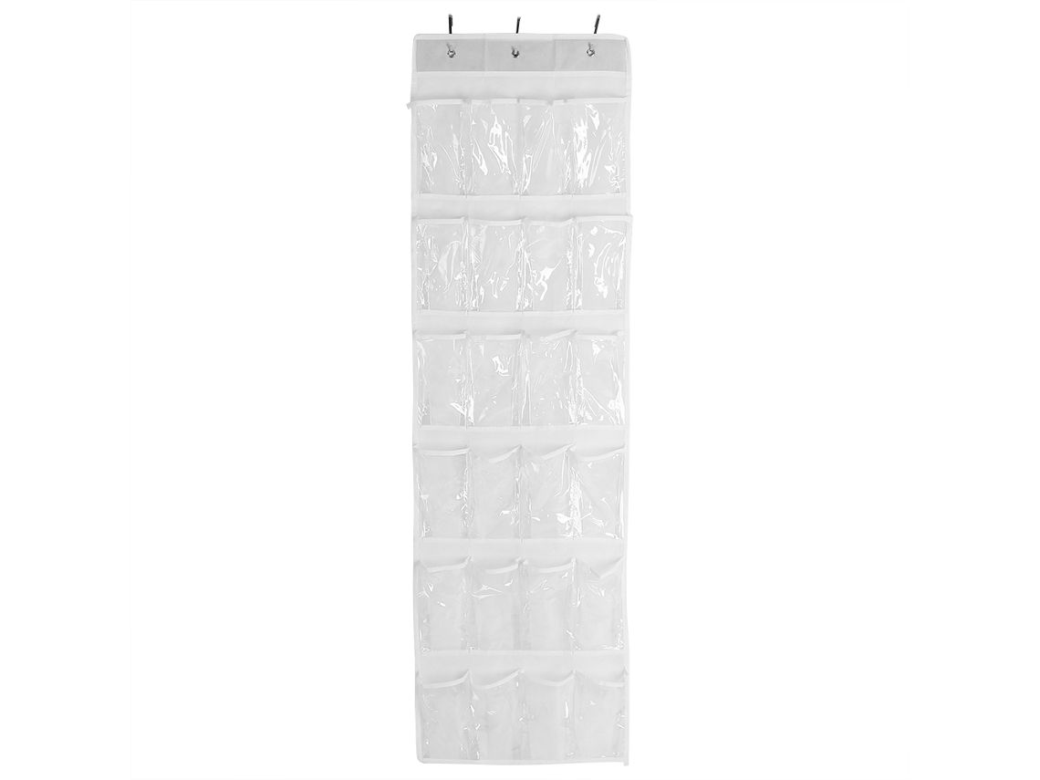 Rack Organizador de Sapatos com 24 Bolsos Suspenso Sem Ferramentas Material Não tecido Transparente | S/MARCA