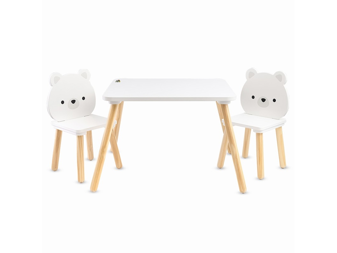 Uma Mesa Com 2 Cadeiras White Bears Moni Toys