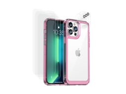 Capa Painéis Proteção para iPhone 13 Pro Max EKO Acrílico Anti-Choque Rosa