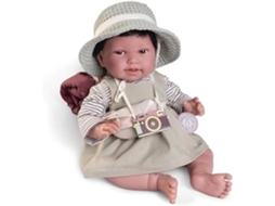 Boneca - Antonio Juan - 42 Cm - Acessórios De Excursão - Corpo Em Tecido - Vinil Macio