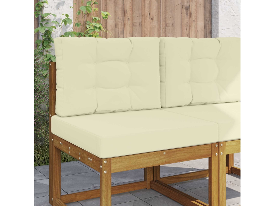 Vidaxl Almofada Para Sofá Externo Poliéster Creme 60 X 60 Cm