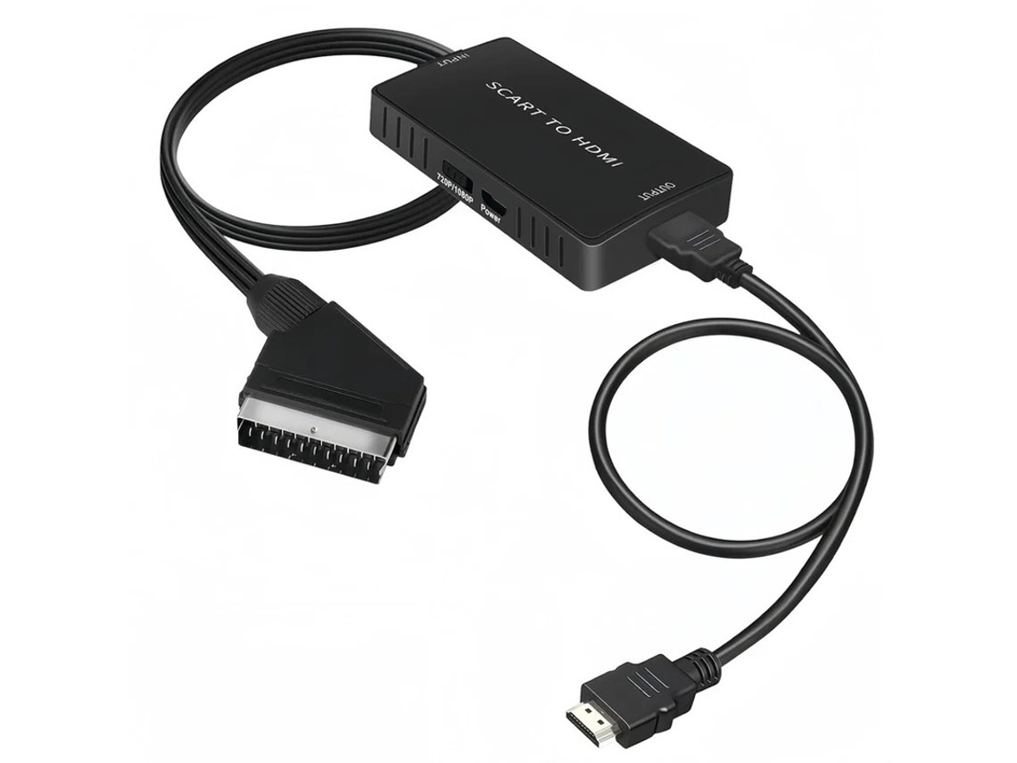 Conversor Scart Para Hdmi 1080p/720p Compatível Com Hdtv, Projetor, Dvd, Vhs, Stb, Xbox Bestvite