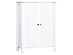 Móvel Multifuncional Com Armário E Prateleiras, 60x30x80cm, Ideal Para Espaços Pequenos.