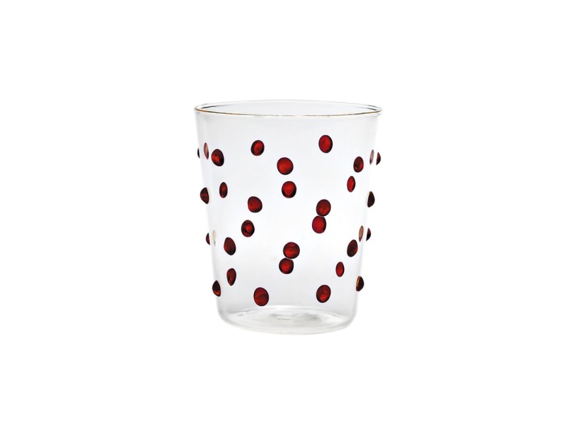 Copo Zafferano Party Tumbler Vermelho 45 Cl Conjunto De 6 Peças De Vidro