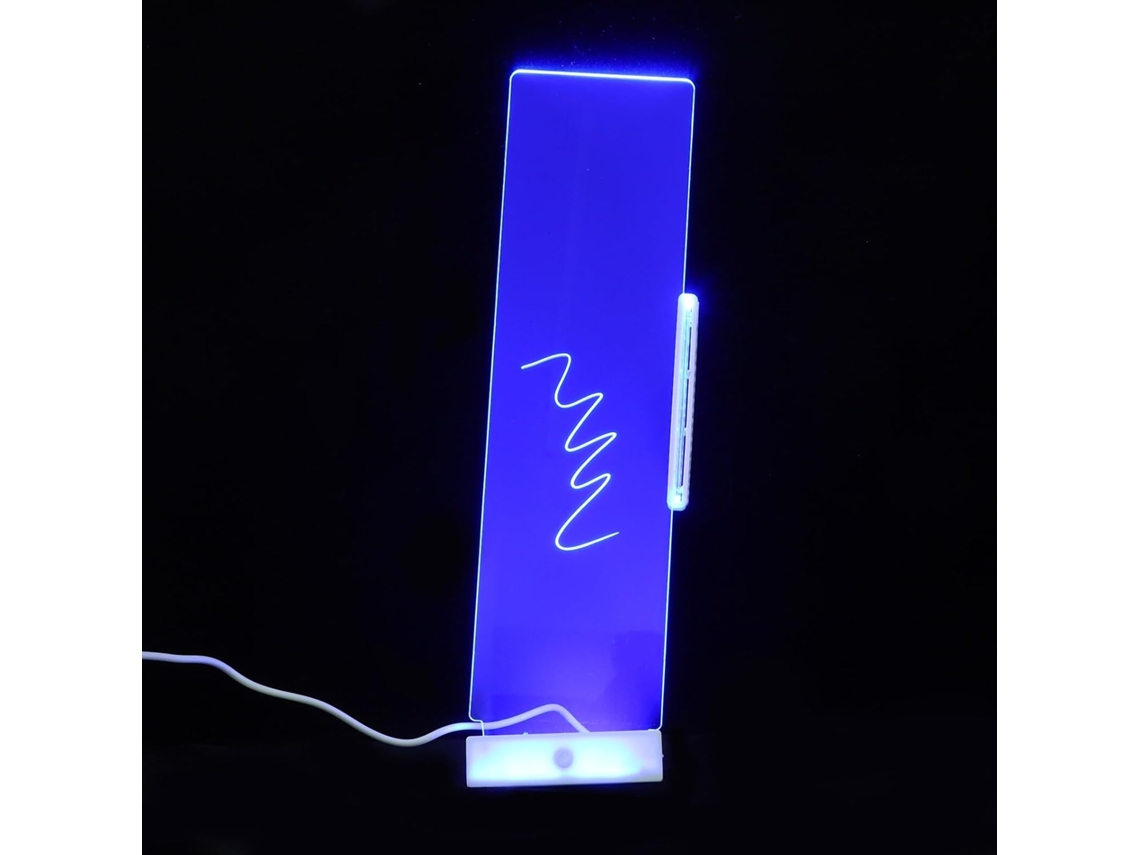 Quadro de Notas Lateral Branco Healeved para Tela Computador, Painel Luz Led Lateral, Porta notas e Recados Me