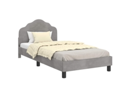 Estrutura de Cama Infantil com Cabeceira Cinzento Claro 80x160 cm MAISON EXCLUSIVE