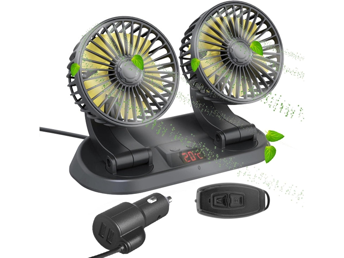 Ventilador Para Carro Com 3 Velocidades Resfriamento 12 24v