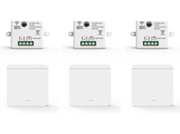 Conjunto De 3 Interruptores Parede Sem Fio Com Receptor Relé 433mhz E Controle Remoto Para Lâmpadas Led