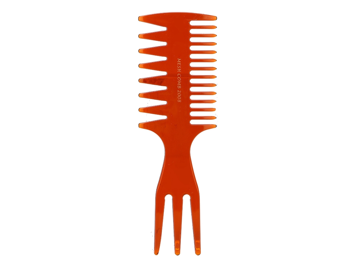 2026 pente de Cabelo de Três Lados com Dentes Largos para Pentear, Alisamento com Óleo e Penteado Clássico (marrom)