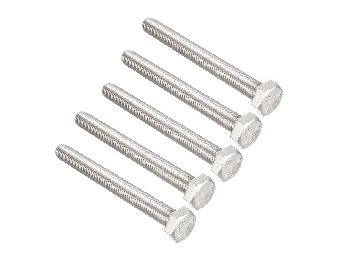 Parafusos Sextavados M10 De 100 Mm Em Aço Inoxidável 304, Pacote Com