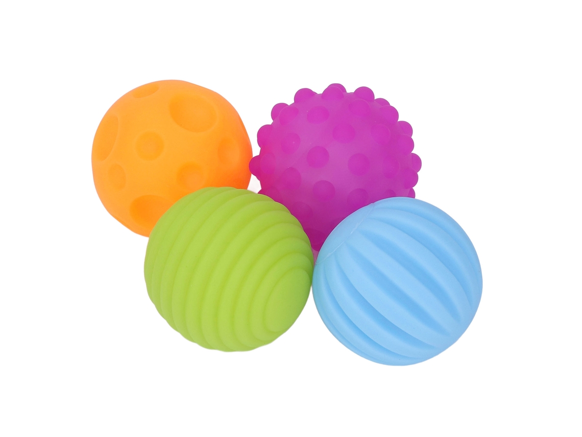 Mali bolas Sensoriais Texturizadas para Bebê Massage Bola Squeaky Multicolor 3 Meses+