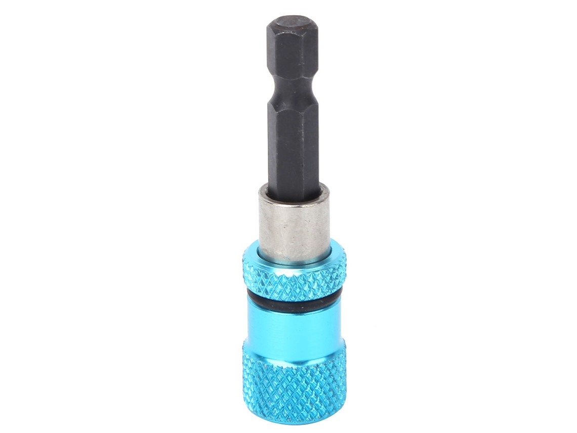 Mandril de chave de fenda de 1/4" com cabo, aço inoxidável, liberação rápida magnética, 60 mm