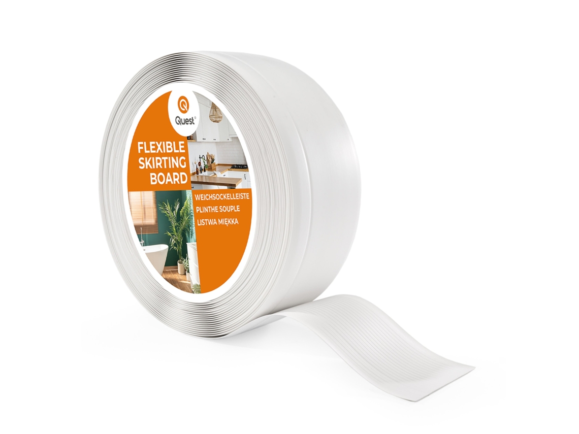 Rodapé Pvc 70x20 Mm Flexível, 1 M, Branco