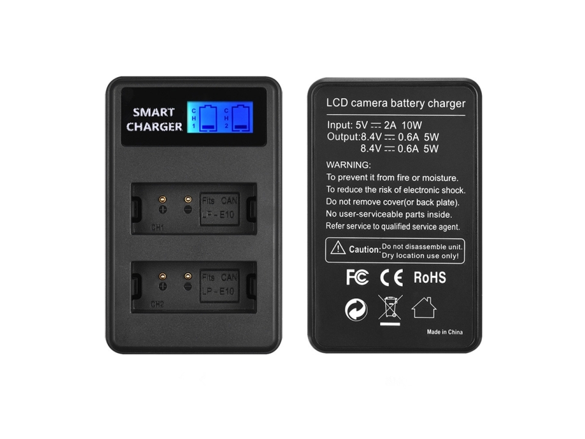 Carregador HALINUIA para Canon Lp e10 Duplo Usb com Ecrã Lcd