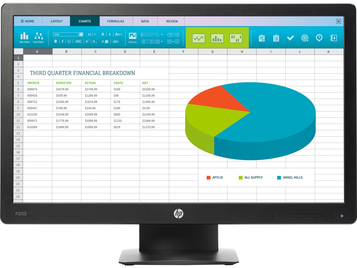 Monitor HP ProDisplay P203 (20'' - HD+ - LED)